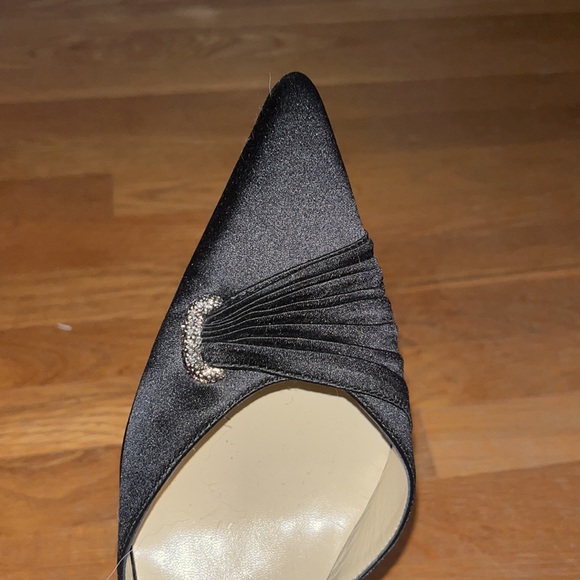 Jimmy Choo Bedazzled black satin heels crystal embellishments - Picture 3 of 16